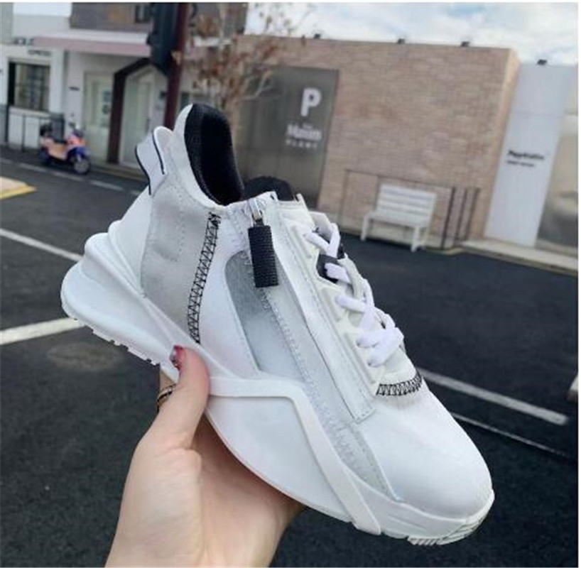

Men Flow Sneakers Designer Shoes Women Nylon Runner Trainers Top Suede Leather Low-cut Shoes Black White Slip-on Casual Shoe 259
