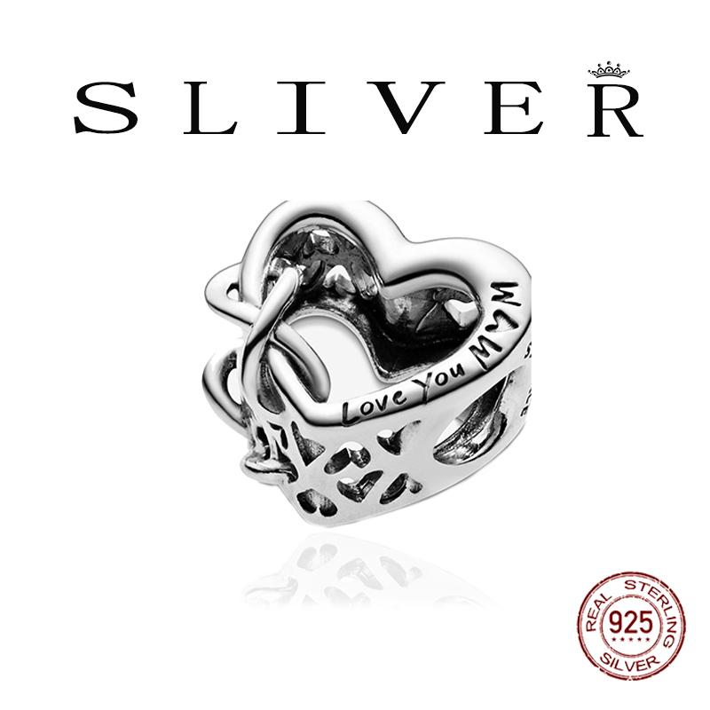 

Other 2021 925 Sterling Silver Love You Mum Infinity Heart Charm Fit Original Bracelet For Women Jewelry Gift