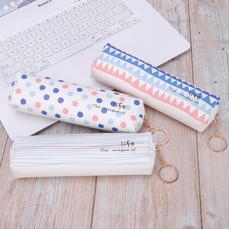 

Pencil Bags Creative Simple Case Pu Cute Stationery Bag Mini Students Pack