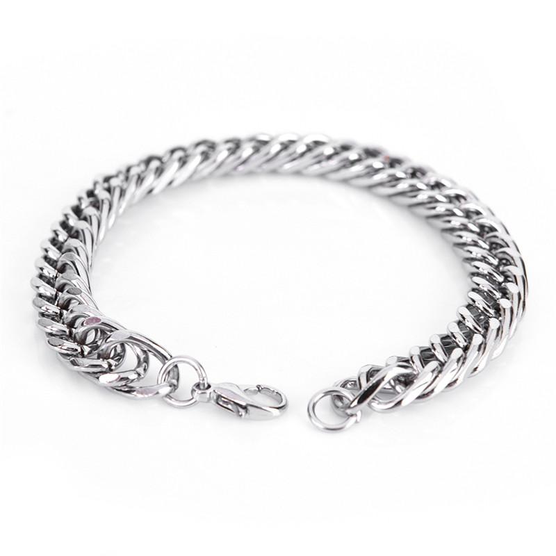 

Link, Chain Men's Bracelets 10MM Wide Rock Trendy Gift For Man Link Stainless Steel Bracelet Hiphopboy Jewelry