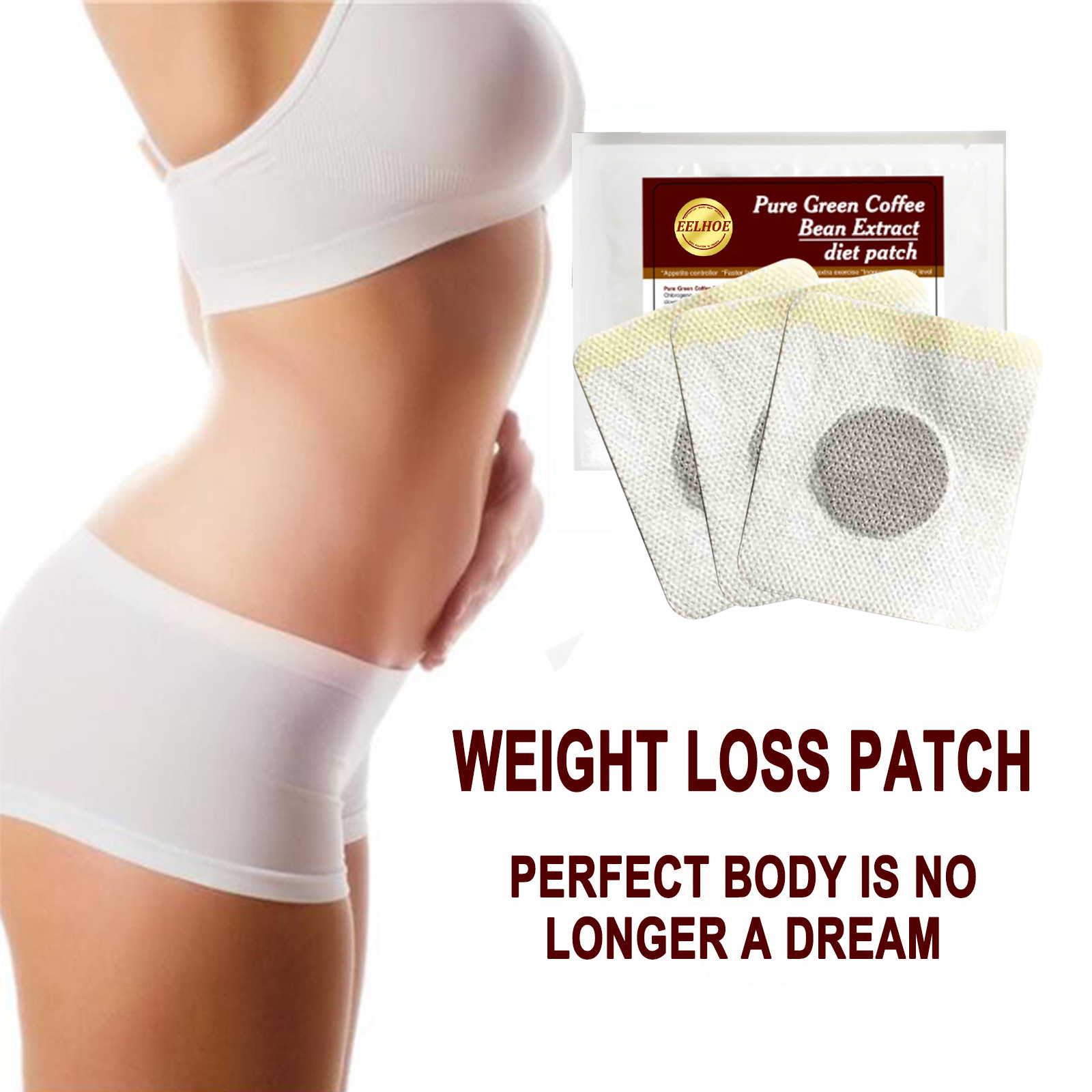 Free freight EELHOE OEM ODM Natural plant belly button paste body shaping thin big belly thigh muscle tightening 15pcs/30pcs/50pcs-image-754934858