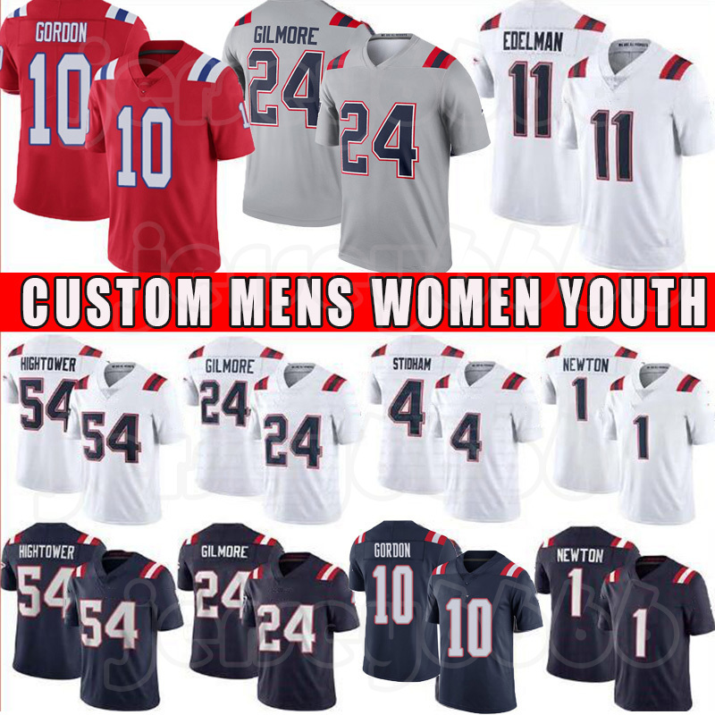 

2021 Custom Men 1 Cam Newton England 11 Julian Edelman Patriot 24 Stephon Gilmore 54 Dont'a Hightower Jarrett Stidham Football jerseys, Custom men (aiguozhe)