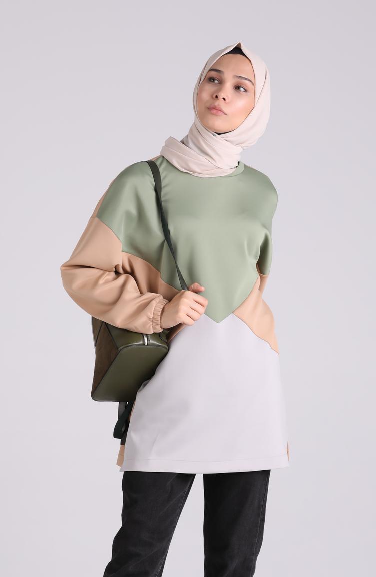 

Women' Blouses & Shirts Minahill Beige, Green Tunic 0823-03