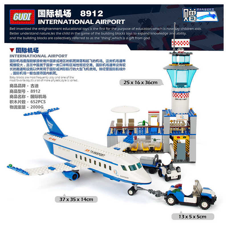 

City Plane Airplane Sets Cargo Passenger Airport Station Air Bus Car Figure Model Compatible Friends Model Building Blocks Toys H0917