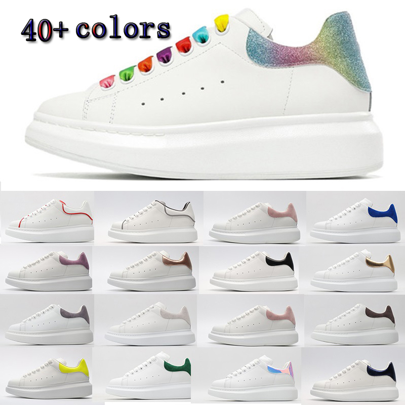 

Top Quality designer shoes Genuine Leather Sneaker fashion Mens Women oversized espadrille White Leather Platform Shoes Flat Casual Sh I4Az#, 18