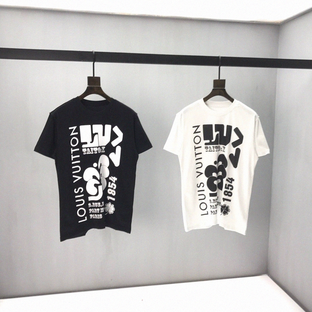 

2020ss spring and summer new high grade cotton printing short sleeve round neck panel T-Shirt Size: m-l-xl-xxl-xxxl Color: black white q56A p7Gi#