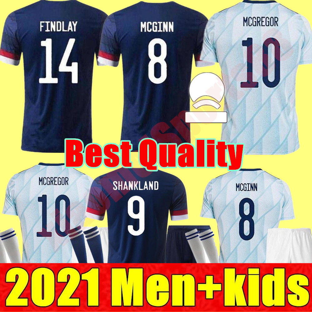 

2021 Scotland soccer jerseys ROBERTSON FRASER football shirt set NAISMITH MCGREGOR CHRISTIE FORREST MCGINN youth child uniform Men Kids kit MAILLOTS, Adult home