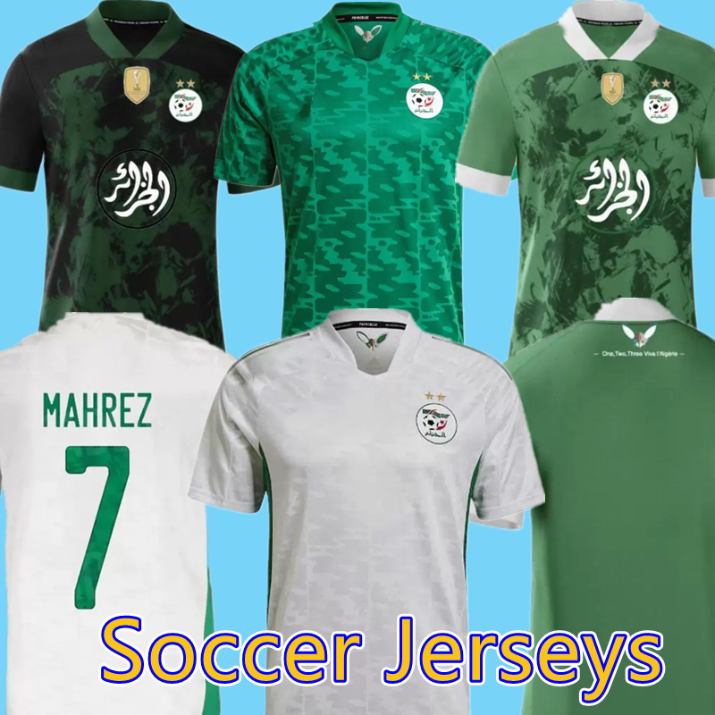 

2021 2022 Algeria MAHREZ Soccer Jerseys Africa Cup Special Edition FEGHOULI BRAHIMI BELAILI BOUNEDJAH Maillots 21 22 home away football Shir, Special home+patch