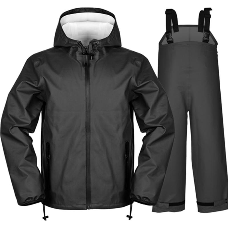 

Racing Sets Men's Split Motorcycle Raincoat Set Thickened High Elastic Waterproof Motorcyclist Full-body Fishing Clothes Riding Hat, Black;blue