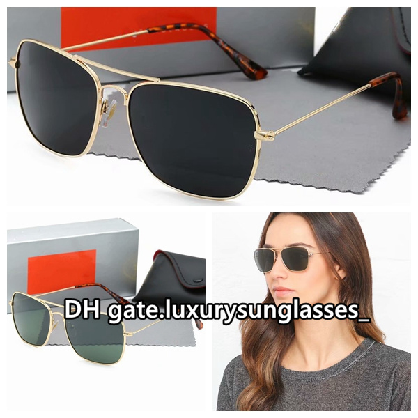 

men women sunglasses designer luxury 2021 Metal Full Frame 3136 Classic Vintage Pilot Cycling Driving Wayfarers Fashion eyewear accessories, White;black