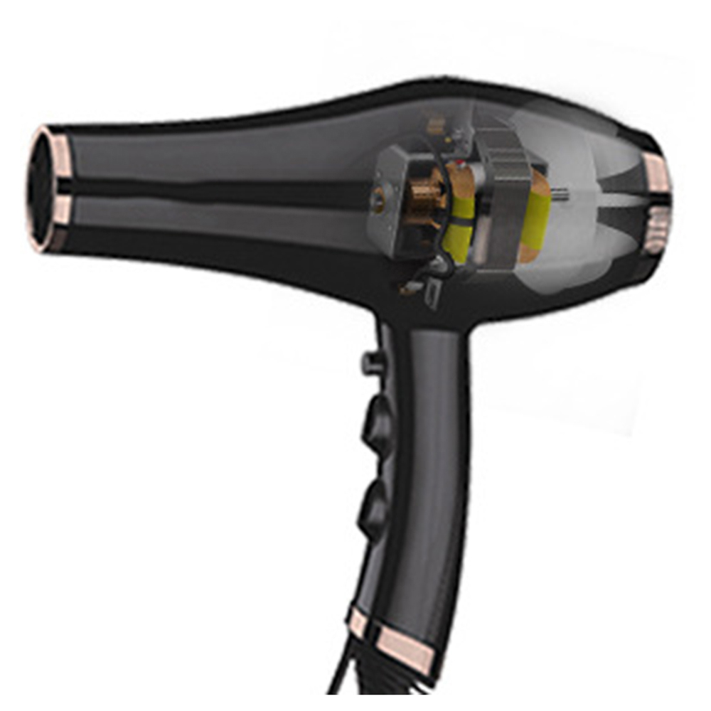 

Professional Hair Dryer Powerful Hot and Cold Wind Salon Blow Multifunction 6 Gears Eletric Blower with 2Collecting Nozzle