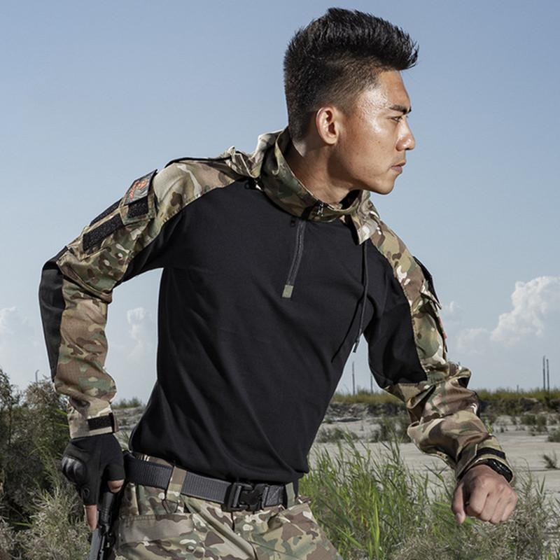 

Men's Jackets Instructor Tactics Gen3 Camouflage Frog Clothing Suit Male Army Fan Special Forces Training Uniform, Black;brown