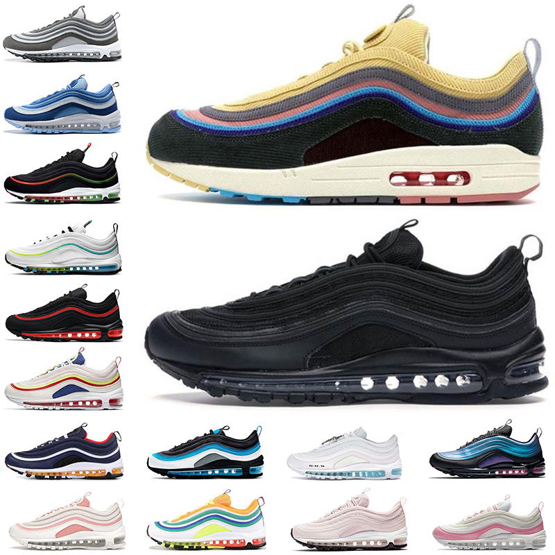 

2021 Sports Max Satan 97s Factory_footwear Running Shoes White Ice air Sean Wotherspoon Twist MSCHF Jesus Worldwide Outdoor Men Women 97 Tra