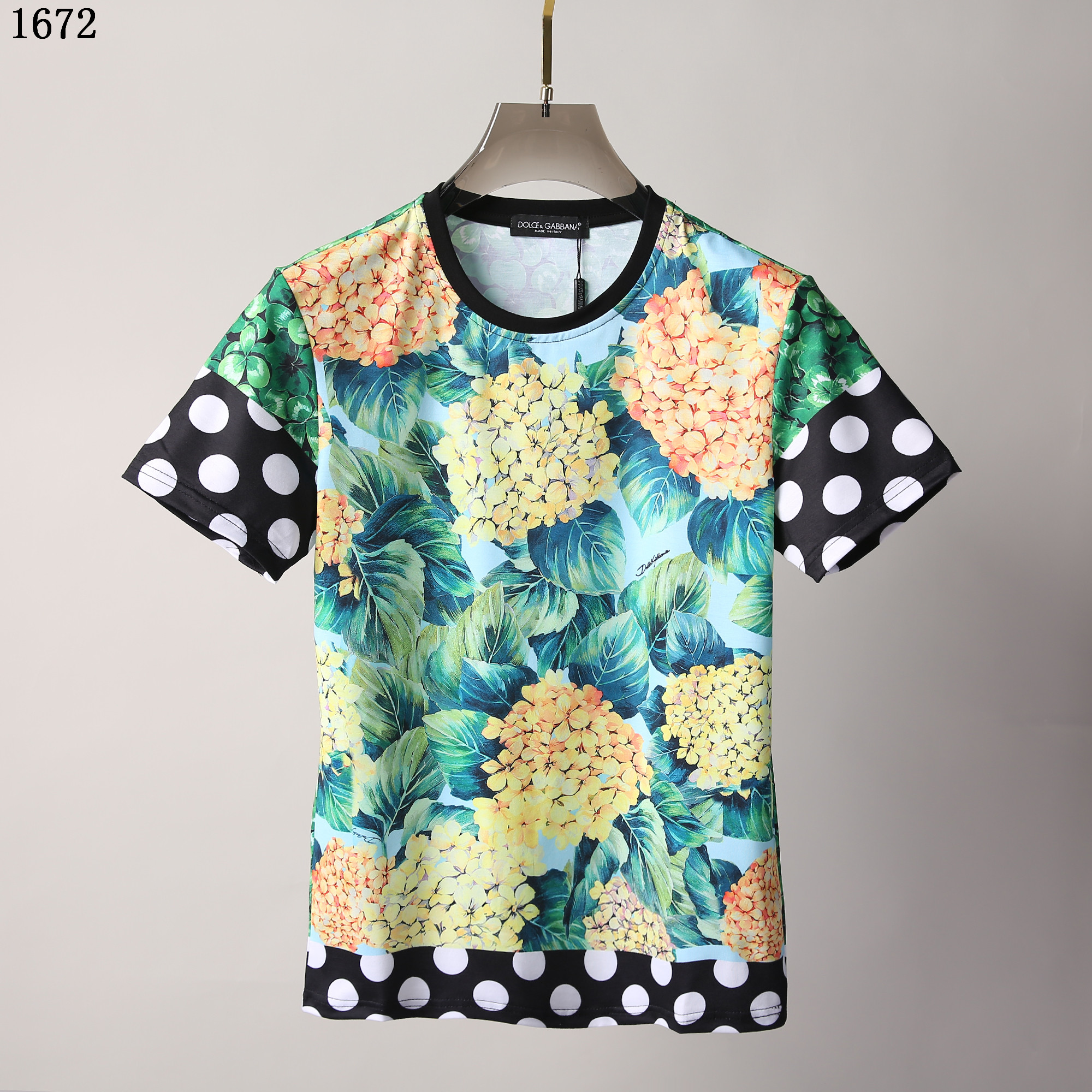 

2021ss spring and summer new high grade cotton printing short sleeve round neck panel T-Shirt Size: m--xl-xxl-xxxl Color: black white Women, White;black