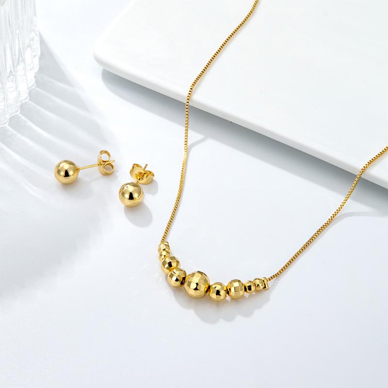 

Earrings & Necklace 2022 Trend Jewelry Sets For Women Luxury Elegant Gold Color Necklaces Fashion ChristmasValentine's Day Gifts, Silver