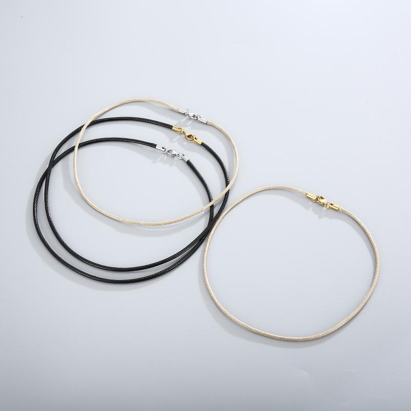 

Chains Brown Suede String Necklace Rope Jewelry 55 Cm Beaded Weaving Making Handmade Chain Bracelet Fashion, Silver