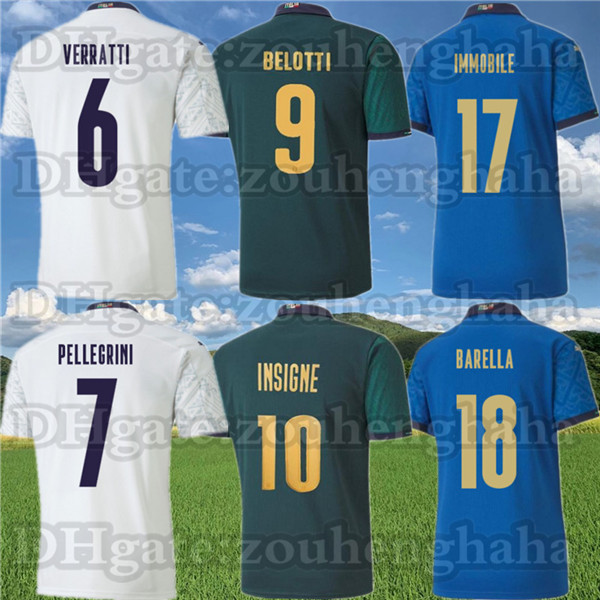 

Player version ItaLY Soccer Jerseys VERRATTI CHIESA BARELLA 2021 22 Italie PELLEGRINI BELOTTI INSIGNE IMMOBILE BONUCCI BERNARDESCHI Italia Football shirts, Home