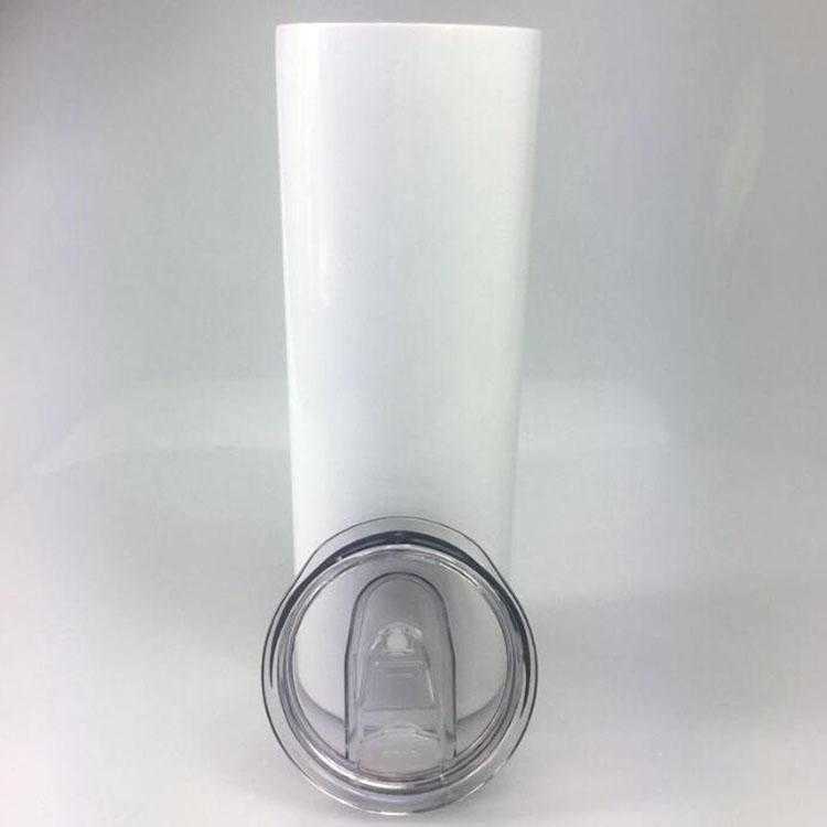 cheapest 20oz tapered and straight sublimation skinny tumbler 20 oz stainless steel blank tall cylinder water bottle with metal straw lid