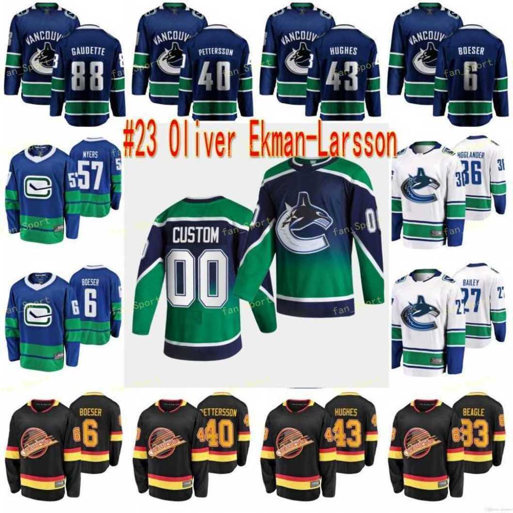 

Custom Vancouver Canucks 23 Oliver Ekman-Larsson 83 Conor Garland Benn Jordie 8 Boeser Brock 6 Brisebois Guillaume 56 Men Women Youth Stitched