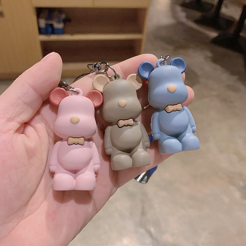 

Silion Bear Brand Keychain Metal Buckle Pedant 6 Colors for Men and Women