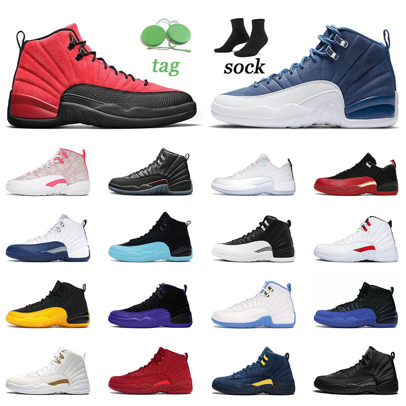 

Jumpman Low Easter 12 12s Mens High Basketball Shoes Game Royal Black Flu Game Indigo University Gold CNY Dark Grey Playoffs Air Jordan Retr, White;red