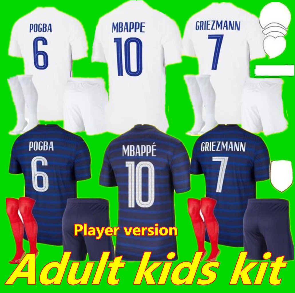 

Player version 2021 BENZEMA MBAPPE GRIEZMANN POGBA jerseys 21 22 Soccer jersey KANTE Football shirts THAUVIN VARANE maillot de foot Hommes + enfants kit, Multi