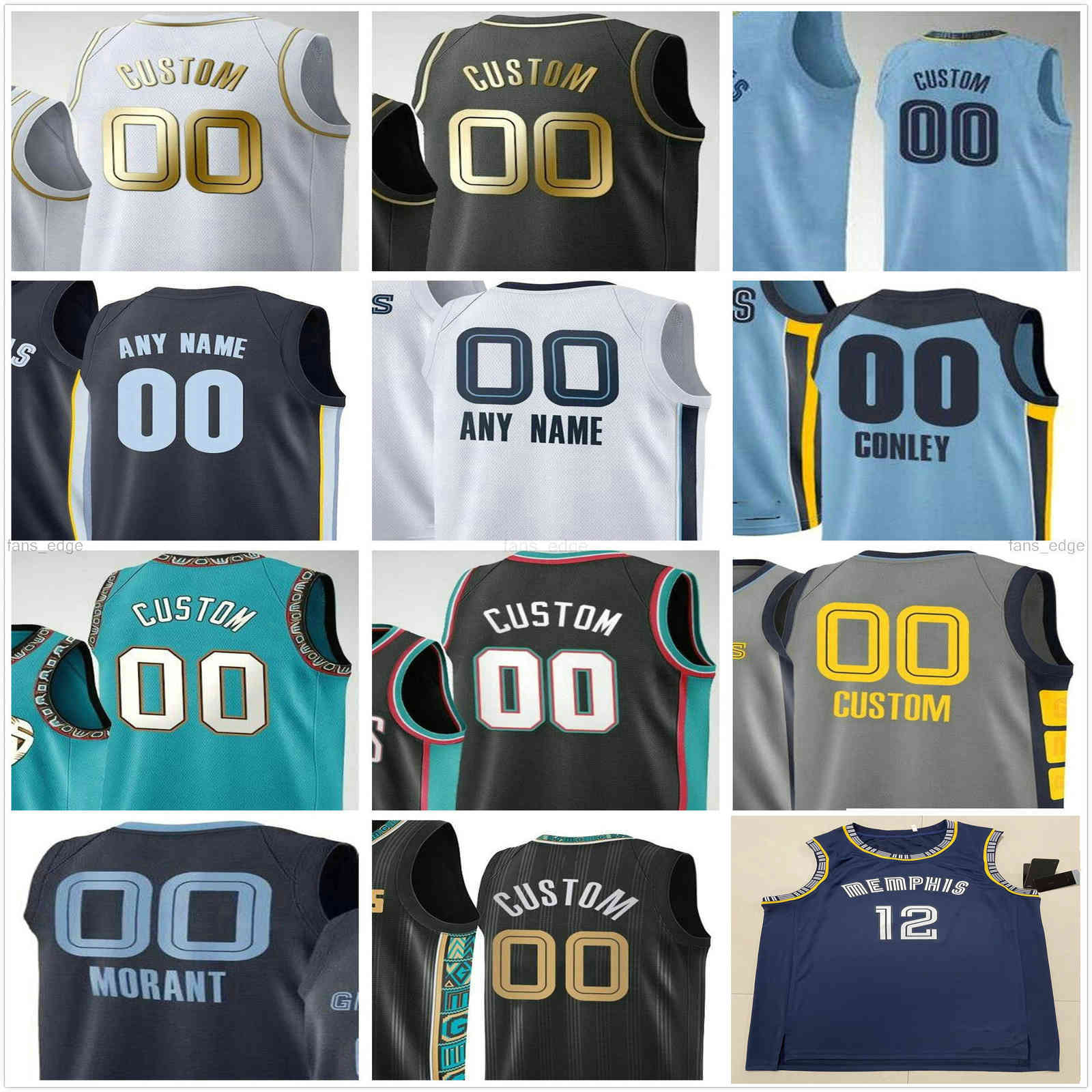 

Custom Printed Ja 12 Desmond Bane Morant Jaren 13 Jackson Jr. Men Women Youth Kids Hot Press Basketball Jerseys, As picture