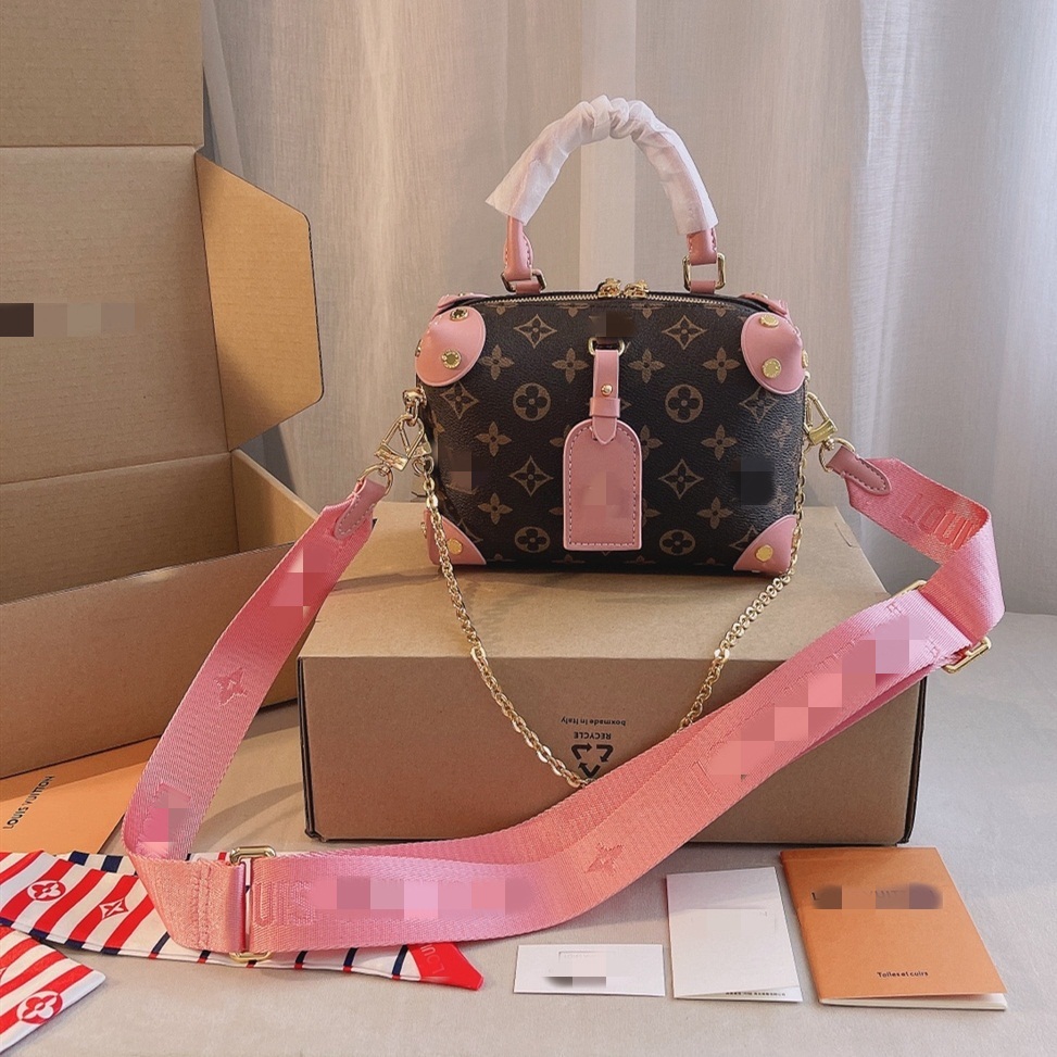 

gift box Vintage LV Louis Vitton Wallets Petite Malle Luxurys Designers Crossbody Shoulder Bags Handbags Purse Women Fashion Vutton, Red;black