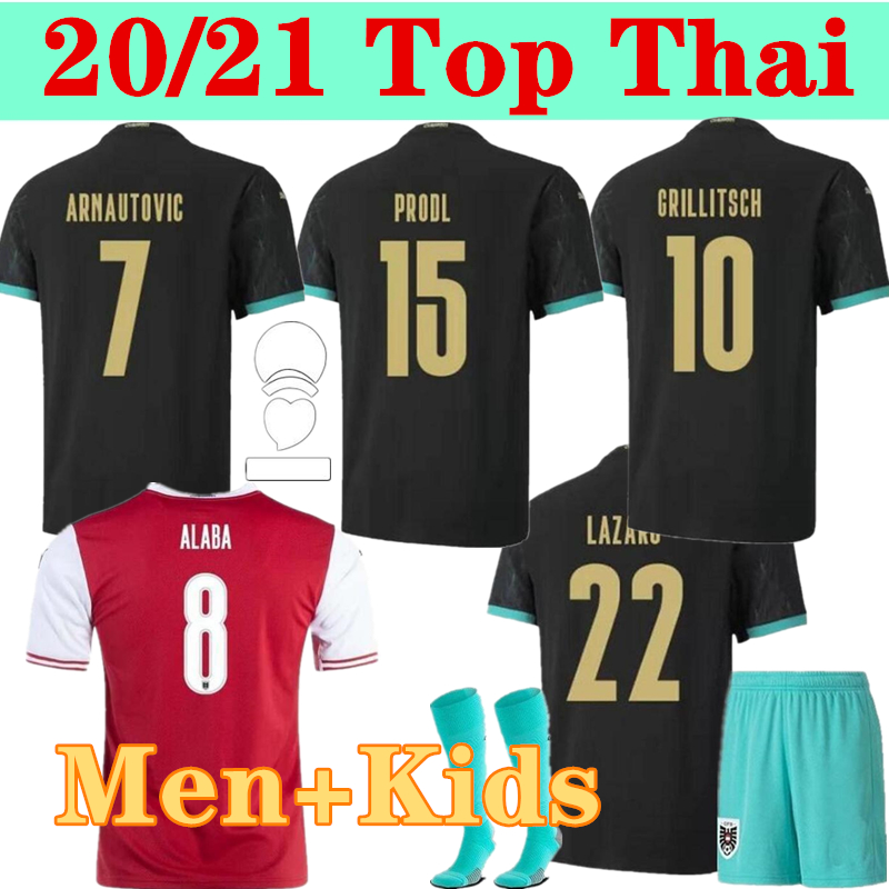 

Men+Kids+socks 2021 Austria soccer jersey men and kids kit 21 22 Alaba Arnautovic Sabitzer Grillitsch camisetas national team home away football shirts