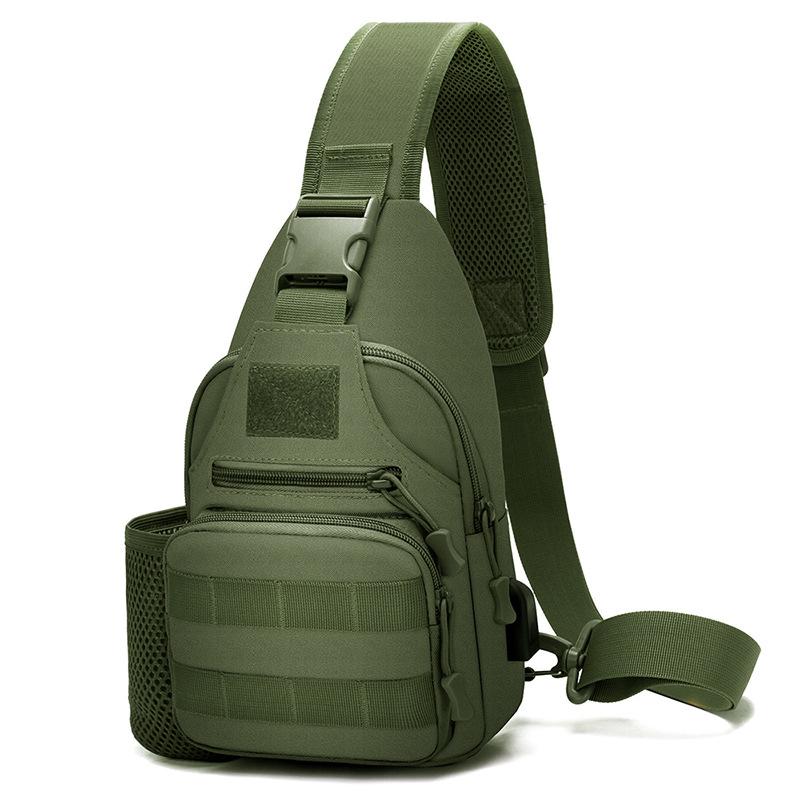 

Outdoor Bags Military Tactical Sling Bag Army Molle Shoulder Chest Hiking Hunting Waterproof Camouflage Backpack, Khaki