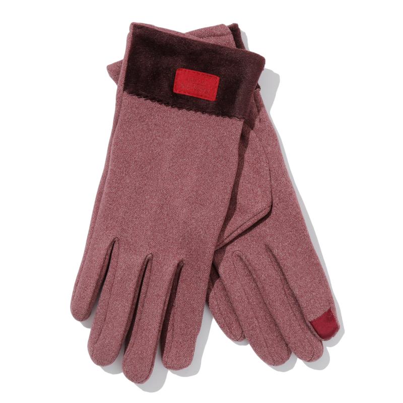

Five Fingers Gloves 2021 Autumn Winter Touch Screen Warm Suede Glove For Women Thick Cashmere Full Finger Wool Female Inside