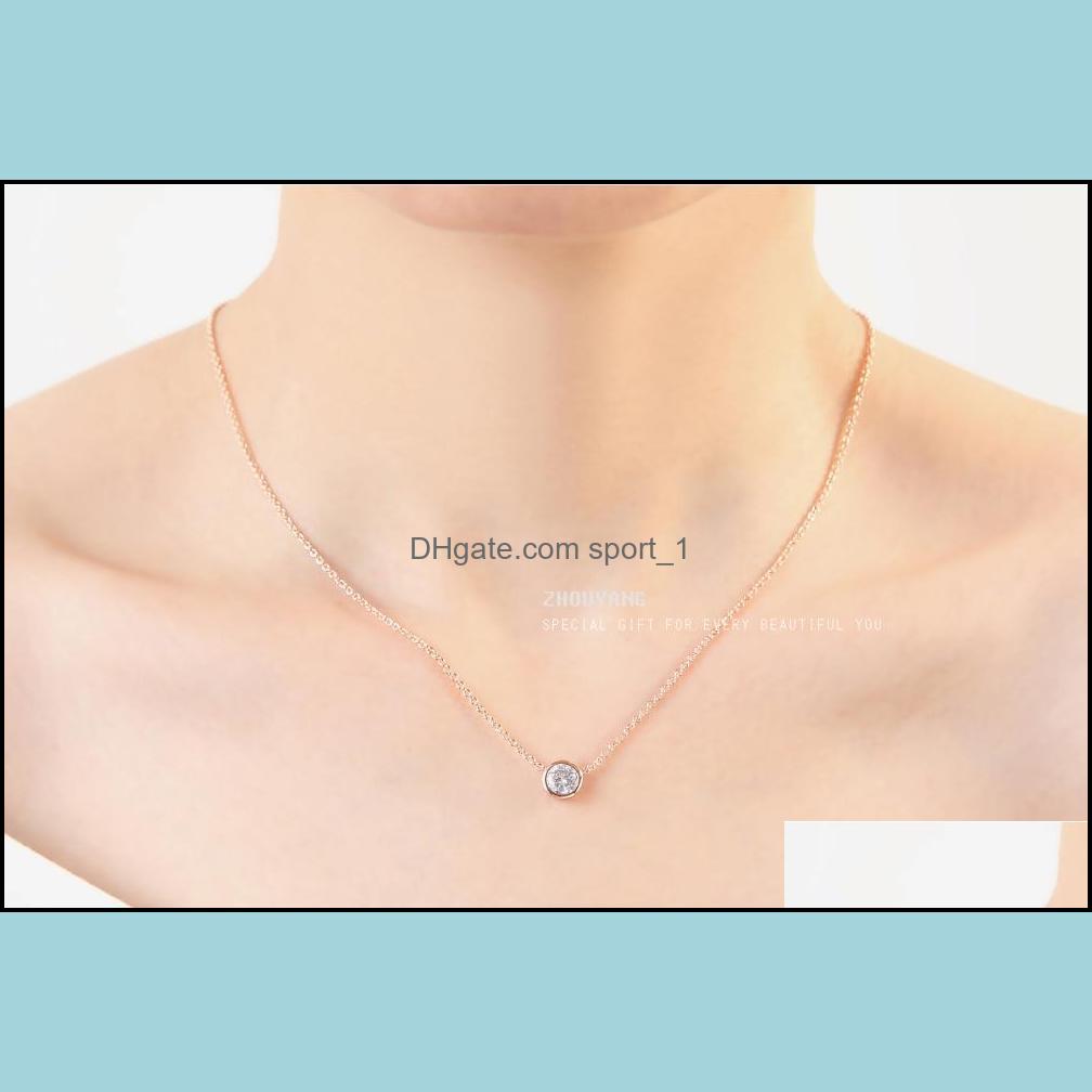 

Necklaces & Pendants Jewelrytop Quality Simple Style Pendant Necklace Rose Gold Color Fashion Jewellery Crystal Zyn388 Zyn453 Zyn454 Zyn455