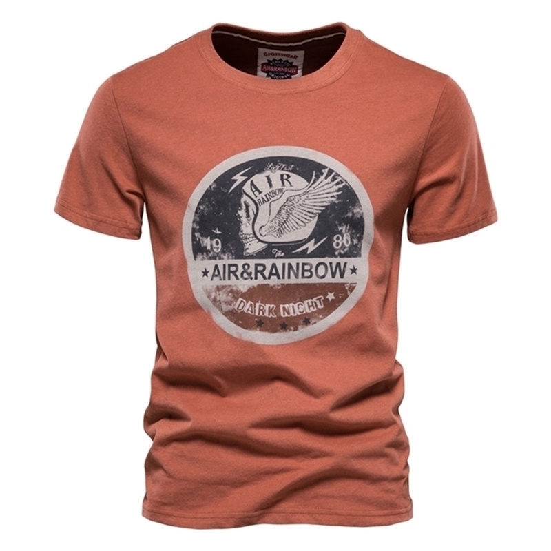 

AIOPESON Printed T Shirt for Men Casual Harajuku O-neck Slim op ees Summer Streetwear 100% Cotton Brand Shirts s 210716, Ar-8081-light gray