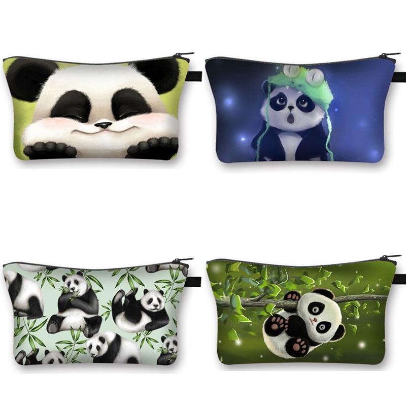 

Lovely Kawaii Panda Cosmetic Bag Girls Storage For Animal Design Travel Women Makeup Lipstick Bags Gift Organizers & Cases