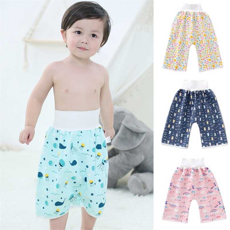 Baby Diaper Skirt Infant Training Pants Cloth Diaper Kids Nappy Shorts Skirt Leak-proof Sleeping Bed Potty Trainining Pants 211028-image-735828398