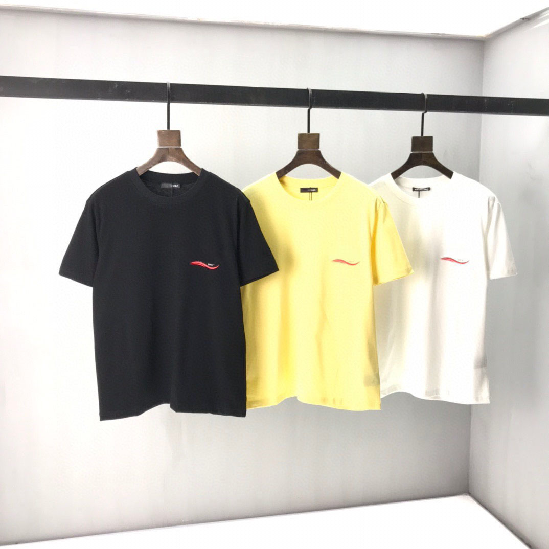 

2021ss spring and summer new high grade cotton printing short sleeve round neck panel T-Shirt Size: m-l-xl-xxl-xxxl Color: black white q6A