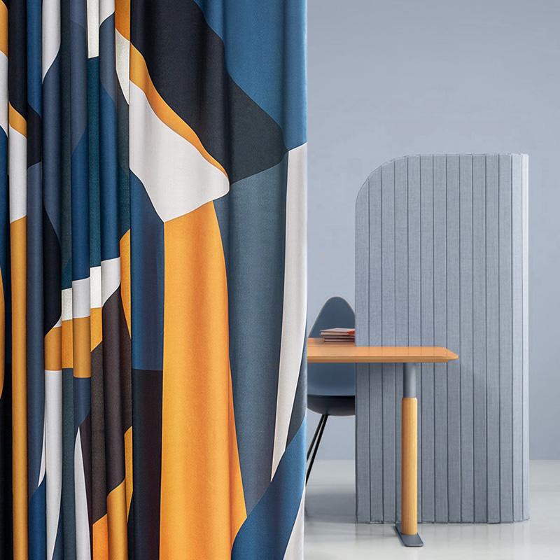 

Curtain & Drapes Creative Blackout Curtains For Living Room Bedroom Thick Geometric Modern Nordic Blinds Cortinas Dormitorio