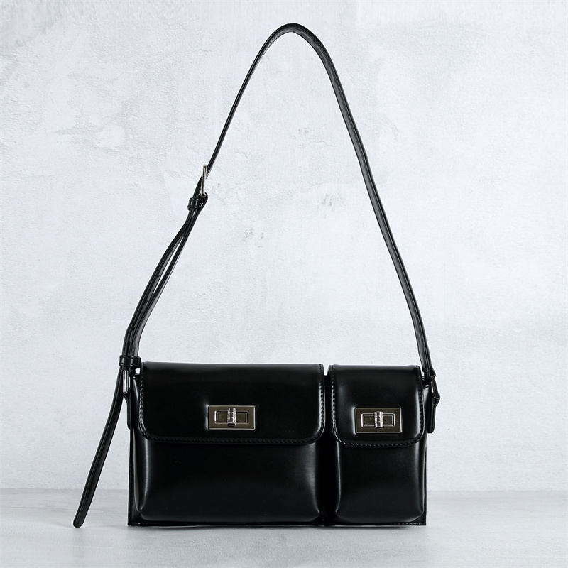 

Billy Shoulder Bag Glossed Cowhide Leather Black Cream Baguette Crossbody Bags Casual Handbag for Women Big Brand BF Designer Lady Purses A1, Extra fee for adding(not sale)