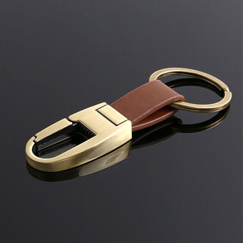 

Keychains Creative Business Key Ring Faux Leather Buckle Keychain Keys Organizer Portable Storage Rings Simple Men Car Style H05D