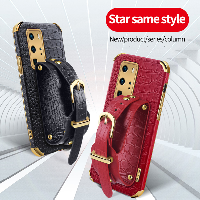 

Wrist Strap Crocodile Leather Case For Samsung Note 20 S21 Ultra S20 FE Plus A51 A71 A41 A32 A52 A72 A11 A02S A12 S Phone Cover, White