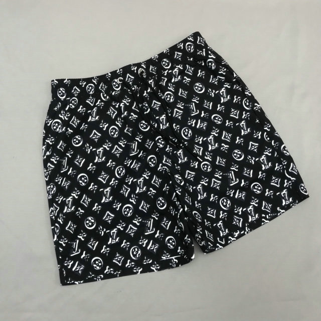 

Brand fashion designer men's shorts casual pattern summer style swimming trunks. High quality beach pants for men and women #Q38, White;black