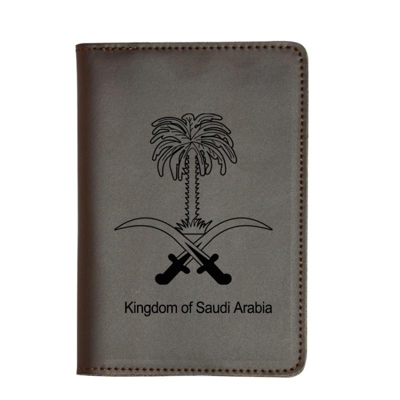 

Card Holders Travel Passport Cover Engraved Name Genuine Leather Functional Wallet Kingdom Of Saudi Arabia, Wine red wallet