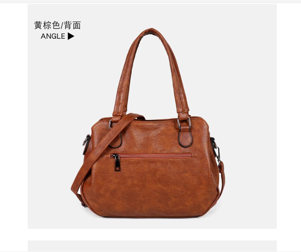 

D131 Fashion Handbags Purse Totes Large Capacity Ladies Simple Shopping Handbag PU Leather Shoulder Bags