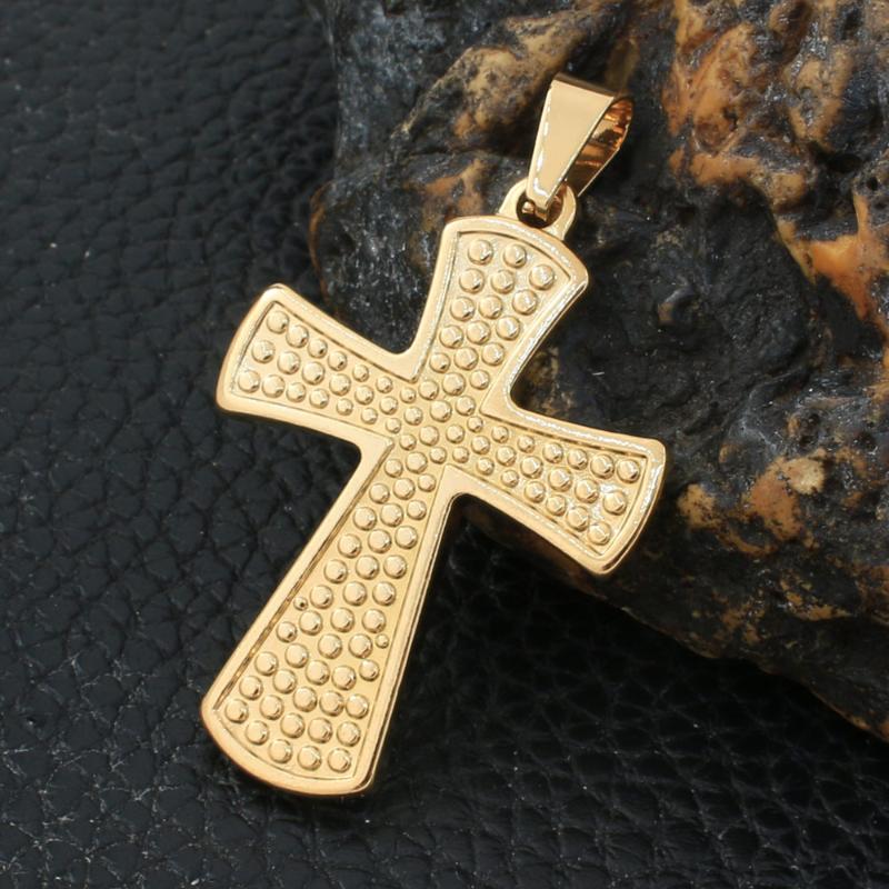

Charms Gold Color Cross Pendant Fashion Stainless Steel Jewelry For Gift PFFZAAAF, Bronze;silver