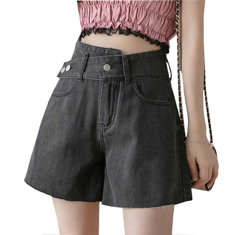 

Summer Shorts for Women Denim Shorts Women Plus Size 4XL 5XL XXXXL XXXXXL Oversized Jean Short Pants Pantalon Corto Mujer 210604, Dark grey