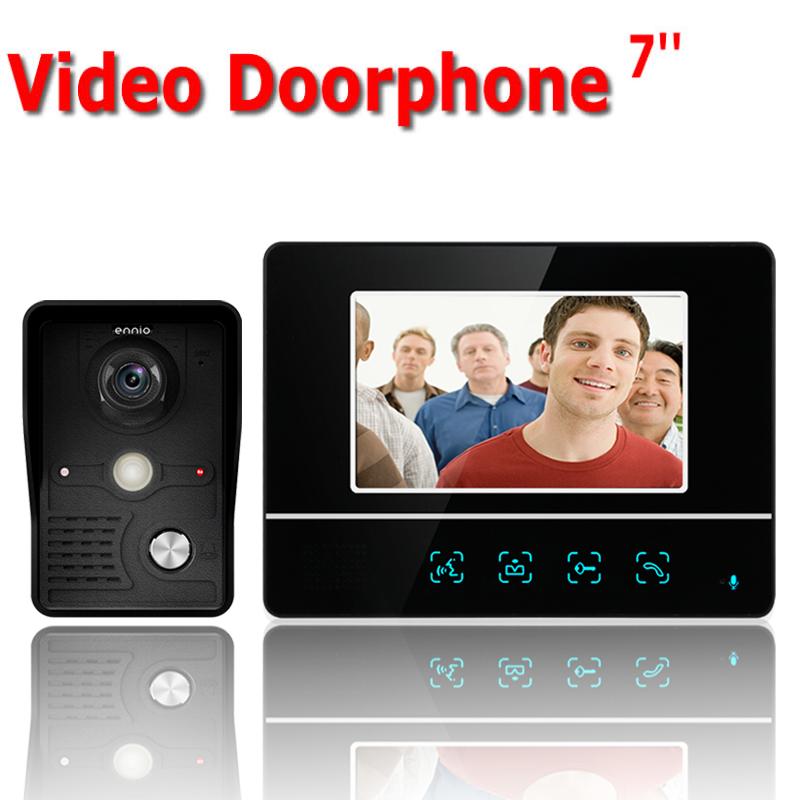 

Inch TFT Touch Screen Color LCD Video Door Phone Wired Intercom 1 Monitor Doorbell System Phones