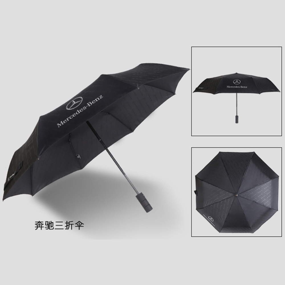 

Raincoats Broken window hammer car automatic three fold folding umbrella Mercedes Benz Audi