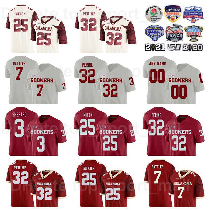 

NCAA Oklahoma Sooners College Football 7 Spencer Rattler Jersey University 32 Samaje Perine 3 Sterling Shepard 25 Joe Mixon 24 Rodney Anderson 81 Mark Andrews Man, White