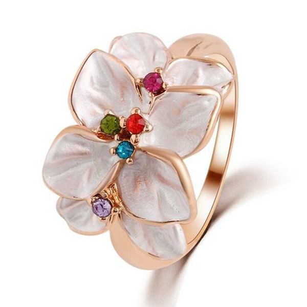 

Pretty Rings for Women Diamond Zirconia Rings Luxury Fashion Jewellery 18K Rose Gold Wedding Ring Set ZHL3364