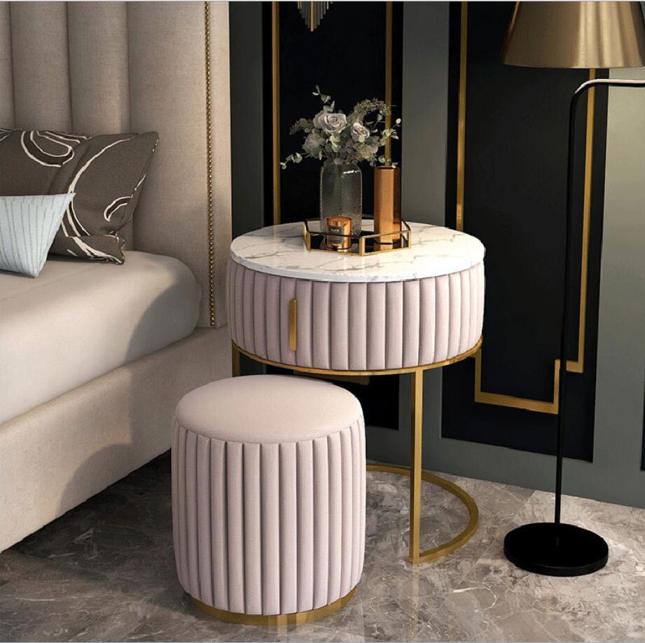 Marble dressing table chair combination Furniture small family Mini dress tables simple dresser Bedroom-image-708546235